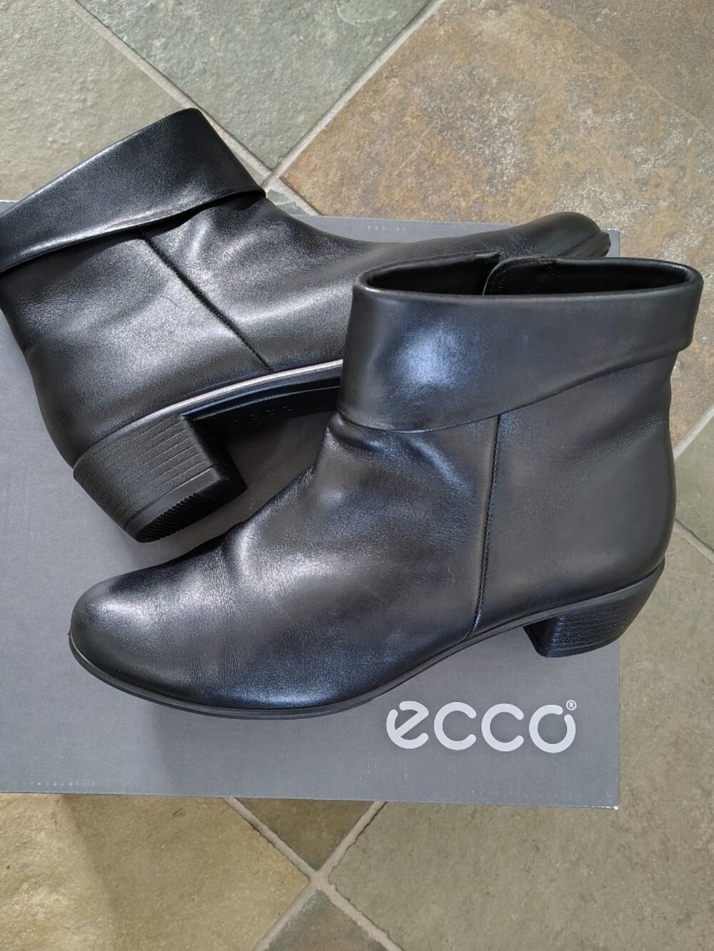 Ecco Black Leather Boots
